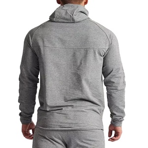High Quality Hotsales 100% Cotton Autumn Mens Gym Sleeve Fleece Hoodie Blank Custom Regular Fit Hoodie for Men - Product Image 4