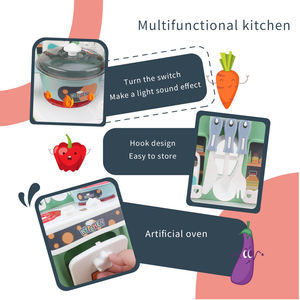 Ensemble d'accessoires de cuisine pour bébé personnalisé Cuisine en plastique pour enfants Effets sonores Jeu de rôle Jouet pour filles - Product Image 6
