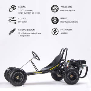 OEM/ODM Livraison rapide Service après-vente Vente en gros Kart tout-terrain à essence Longwise 212CC Kart adulte Achat en gros Remise importante - Product Image 3