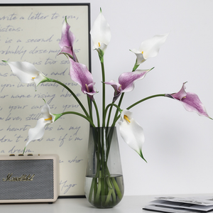 Decoración del Hogar Estilo Chino, Lirios Calla de Doble Pétalo, <span class=keywords><strong>Flores</strong></span> Artificiales de Alocasia para Fotografía de Bodas al Aire Libre - Product Image 1