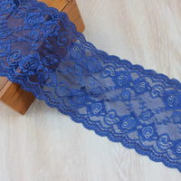 Ruban de dentelle jacquard élastique écologique Zeal de 17,5 cm de large, motif floral, pour artisanat DIY, style africain