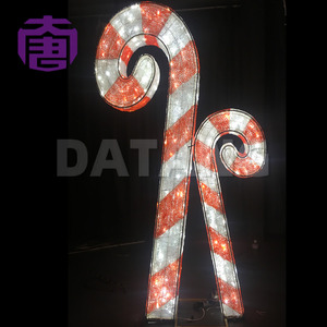 Candy Cane Christmas Motif Light LED Decoration for Holiday Entrance Pathway <b>Garden</b> Theme Display - Product Image 4