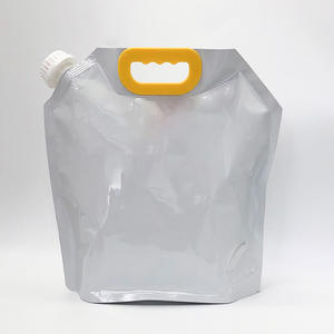 Bolsa de plástico transparente de grado alimenticio con base, para envasado, con impresión de seguridad, reciclable, resellable, con boquilla. - Product Image 5