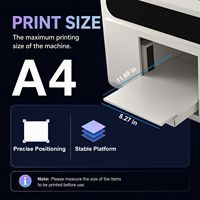 Impresora UV de cama plana EraSmart A4, máquina de inyección de tinta para carcasas de teléfono, botellas, acrílico, vidrio, impresión personalizada con tinta blanca, impresora de escritorio.
