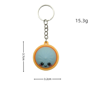 Cute Simulation Bun Plastic Glowing Keychain Creative <b>Blind</b> Box Bag Pendant <b>Small</b> Gift - Product Image 6