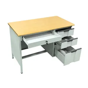 Top Sale Cheap and Hot Office Desk Office Furniture Steel Office Table Modern Metal Iron Knock-down Acceptale Metal/plastic OEM