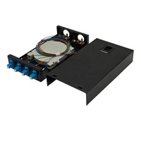 Boîtier terminal fibre optique monomode 4 ports 4 fibres LC UPC en acier laminé à froid pour réseaux de campus et câblage télécom