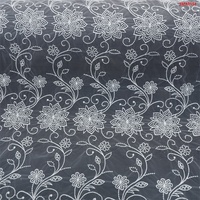 Nouvelle Arrivée T-win Textile : Tissu en Dentelle Florale Brodé avec Paillettes pour Conception de Tenues de Soirée