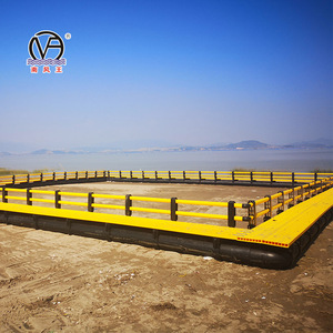 แพลตฟอร์มทางเดินแบบลอยน้ำ HDPE สำหรับเลี้ยงปลา ขนาด 20x20 เมตร ป้องกันคลื่นระดับ 12 สำหรับเลี้ยงปลาสวยงามในทะเล/ทะเลสาบ/บ่อ - Product Image 1
