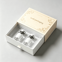 Blíster para viales de 2ml y 3ml, caja con pestaña de extracción para etiquetas, embalaje para suplementos de péptidos, cajas de papel para viales de péptidos con inserto de plástico