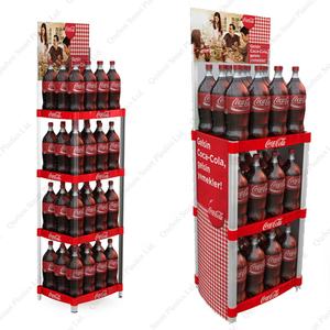 Étagère de présentation pour bouteilles de cola de 2 litres pour les magasins, quatre niveaux, sur pied, pour bouteilles d'eau - Product Image 3