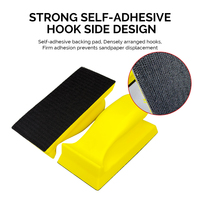Bloque de lijado rectangular curvo de alto rendimiento de grado industrial, herramienta abrasiva con absorción de polvo para masilla y lijado en seco.