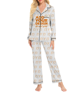 Ensembles de pyjama en soie glacée pour femmes, vêtements de maison pour femmes avec impression numérique 3D, fermeture à la taille élastique pour la livraison directe de Noël - Product Image 6