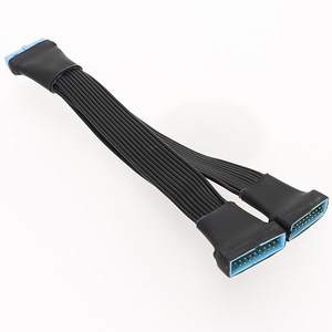 Cantell <span class=keywords><strong>USB</strong></span> 3,0 19PIN Header Placa base <span class=keywords><strong>Cable</strong></span> adaptador de extensión 1 a 2 Splitter - Product Image 1