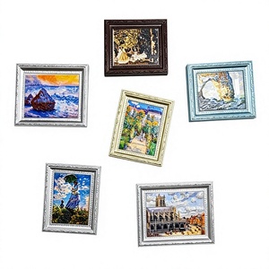 Cadre photo 3D de style impressionniste européen Monet, aimant de réfrigérateur, décoration créative pour la maison, souvenir de voyage, cadeau magnétique en résine - Product Image 1