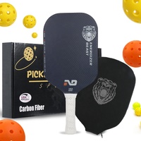 Raket Pickleball Inti Sarang Lebah PP Ringan 14mm Teknologi Terbaru Cetakan Khusus Standar USAPA Serat Karbon Kustom