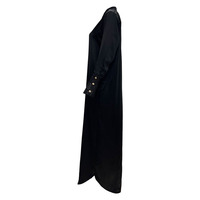 Robe longue décontractée en soie 100% anti-plis à col roulé pour l'automne et le printemps, fabriquée sur mesure par les fabricants de vêtements