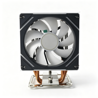 Refroidisseur de processeur à 4 tubes en cuivre, dissipateur thermique ARGB de 120 mm, ventilateur PWM, synchronisation RGB, refroidissement silencieux pour ordinateur de bureau Intel LGA1700 AMD AM5 AM4