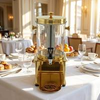 Distributeur de boissons de luxe Golden Key en or avec plateau anti-goutte intégré pour la restauration hôtelière