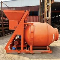 Bétonnière JZC500 500L, mélangeur à tambour portable avec moteur électrique pour le mélange de béton sur chantier