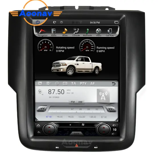 Autoradio Android, écran tactile tesla, IPS, Navigation GPS, DSP, 2 din, unité multimédia, stéréo, pour voiture Dodge RAM (1500, 2014, 2018)