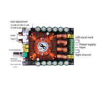 Carte d'amplificateur de puissance numérique TDA7498E 2.0 à double canal 2*160W, version haute puissance, prend en charge BTL 220W avec alimentation CC 12-36V