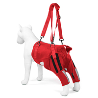 Attelle pour genou de chien, 2 protections pour pattes arrière avec poignées et sangle d'épaule, soutien antidérapant pour blessures, arthrite et récupération post-chirurgicale