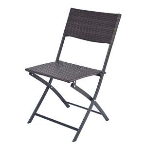 Conjunto de Muebles Plegables para Balcón o Jardín, Mesa y Sillas de Ratán, Mesa Pequeña para Café, Sillas de Ratán para Exteriores - Product Image 4