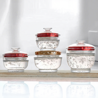 Bouteille en verre transparent de luxe pour nid d'oiseau, pot en verre scellé de haute qualité pour l'emballage alimentaire des nids d'oiseaux, logo personnalisé, vente en gros