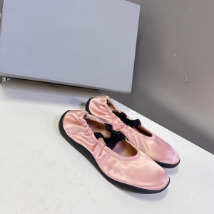 Nuove Scarpe Basse <span class=keywords><strong>da</strong></span> Donna di Lusso con Fiocco e Cinturino, Modello <span class=keywords><strong>Ballerine</strong></span> a Punta Aperta, Versatili e Casual, Rosa - Product Image 3