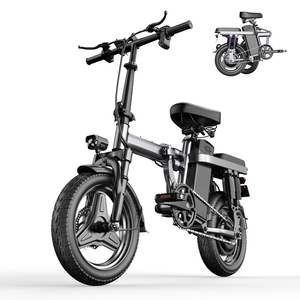 <span class=keywords><strong>Bicicleta</strong></span> Eléctrica <span class=keywords><strong>Plegable</strong></span> FHJ F12 Mini Motorizada de 400W 48V con Batería de Litio, Cuadro de Aleación de Aluminio y Frenos de Disco para Adultos - Product Image 1
