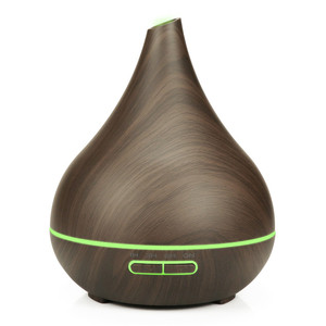 2025 difusor de aroma de aceite esencial ultrasónico 400ml difusor de Aroma de Control remoto eléctrico de grano de madera con CE RoHS - Product Image 1