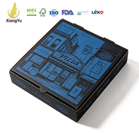 Boîtes à pizza en carton ondulé personnalisées avec logo, emballage en carton alimentaire pour restaurants de pizzas, restauration de rue et plats à emporter