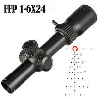 OEM ODM FFP Scope 1-6X24 chasse lunette optique plein air chasse viseur réticule rouge éclairé LPVO Scope 1-6x24