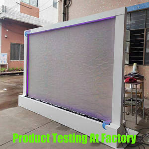 น้ำพุทรงสี่เหลี่ยมผืนผ้าสไตล์ร่วมสมัย ทำจากสแตนเลสสตีล พร้อมไฟ LED เปลี่ยนสีได้ แบบตั้งพื้น เคลือบผง สำหรับทุกฤดูกาล - Product Image 4