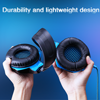 Auriculares para Juegos G2000 con Sonido Envolvente, Micrófono y Luces LED, Almohadillas de Espuma Viscoelástica para Controles de PS5, PS4 y Xbox One