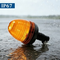 DC 12-24V LED Bernsteinfarbenes Warnblinklicht - 12W Rotierendes Stroboskoplicht mit 2 Jahren Garantie für Baumaschinen