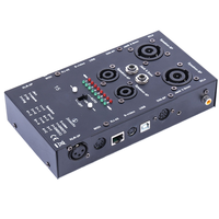 Boîtier de test multifonctionnel pour équipement audio et sonore, mesure de connectivité réseau (activation/désactivation) avec test de signal et détection sonore