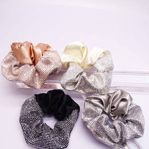 Serre-tête en tissu uni fait main à la mode avec cordon à cheveux en strass pour femme - Product Image 1