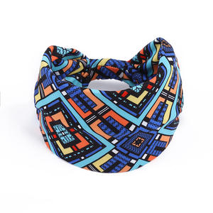 Nuevo pañuelo bohemio europeo y americano diadema estampada Africana diadema elástica para mujer diadema de yoga deportiva - Product Image 1
