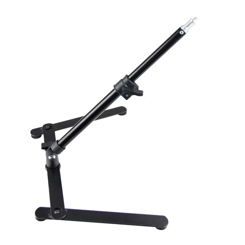 NEW Black Aluminum Photography Adjustable Table Top Stand Set Mini Monopod Tripod