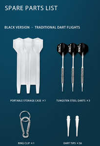 Sleek Look Sécurité Durable 85% Tungsten Tip Soft 141mm Dart Set 1 Set de 3pcs pour Lounge Nights - Product Image 4