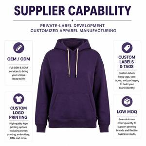 Sudadera con Capucha para Hombre, Color Morado Oscuro, con Cordones en Contraste y Corte Holgado, para Colecciones de Ropa Urbana y Deportiva - Product Image 6