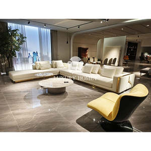 Nuevo Conjunto de Muebles con Diseño Craquelado, Sofá de Cuero de Lujo Moderno y Elegante para Villa, Compre Muebles de China en Línea - Product Image 6