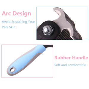 Little Guy Double-sided Curly Dogs Cat Hair Knot Removal pettine strumenti per lo spargimento di peli spazzola per la pulizia della pelliccia - Product Image 2