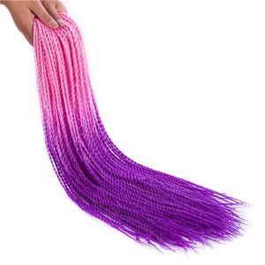 Vente en gros Tresses au <span class=keywords><strong>crochet</strong></span> torsadées sénégalaises Cheveux à tresser torsadés nubiens synthétiques - Product Image 4
