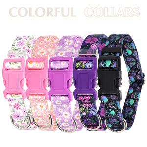 Collar de perro ajustable de poliéster suave con patrón de impresión y cintas Collar sostenible para perros XS pequeños, medianos y grandes XL - Product Image 5