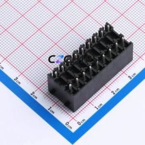 DB2EVHBG-3.81-2*9P-BK Plug-in Terminal Block Through hole,P=3.81mm <b>Board</b>-to-<b>Board</b> / Socket - Closed Snap Fixing 2x9P 3.81mm - Product Image 2