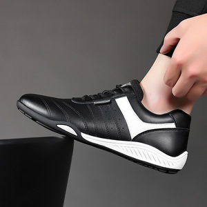 Zapatillas Casuales para Hombre, de Cuero, con Suela de Goma Antideslizante, Tacón Bajo, Estilo para Caminar - Product Image 3