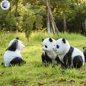 Escultura de Panda de Dibujos Animados Moderna y Grande, Personalizable, de Resina y Fibra de Vidrio, Ideal para Parques - Product Image 3